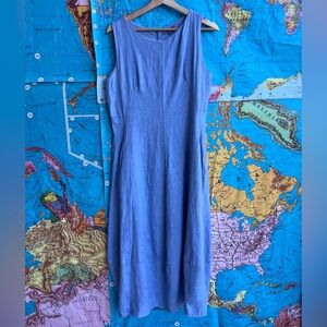 Piazza Del Tempio 100% Linen Sleeveless Lavender Maxi Dress